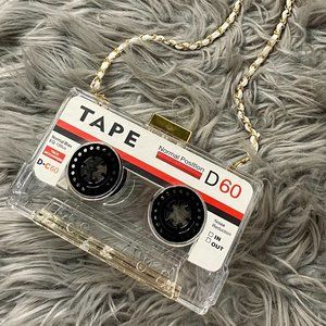 Retro Cassette tape clutch